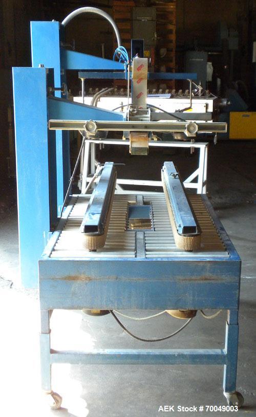 Used Durable Packaging Top Carton Sealer/Flap Sealer, Model RM-3FCS, Carbon Steel. Up to 15 cases per minute. Case size range: width 4" to 20’’, height 4-1/2’’ to 20’’, length 4’’ to unlimited. Manua...