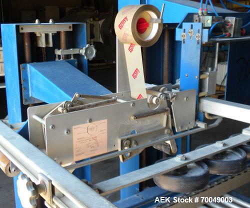 Used Durable Packaging Top Carton Sealer/Flap Sealer, Model RM-3FCS, Carbon Steel. Up to 15 cases per minute. Case size range: width 4" to 20’’, height 4-1/2’’ to 20’’, length 4’’ to unlimited. Manua...