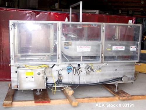 Used Elliot Model 85-AT Top Only Tape Case Sealer. Capable of speeds up to 23 cases per minute.Case size range: (Length) 8" to 23"or 20.32cm to 58.42cm(Width) 6.5" to 16"or 16.51cm to 40.54cm (Height...