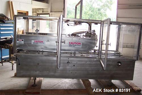 Used Elliot Model 85-AT Top Only Tape Case Sealer. Capable of speeds up to 23 cases per minute.Case size range: (Length) 8" to 23"or 20.32cm to 58.42cm(Width) 6.5" to 16"or 16.51cm to 40.54cm (Height...