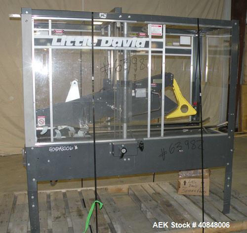 Used Loveshaw Little DavidTop And Bottom Automatic Case Sealer, Model LD16A. Capable of speeds up to 60 feet per minute or 14 cases per minute. Case size range: (length) 8-1/2" to 24" (width) 4-1/2" ...