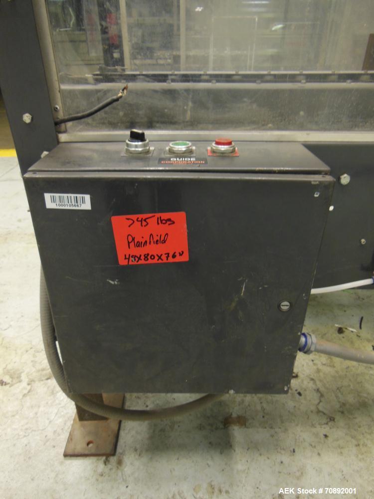 Used Loveshaw Little David Model LD16A Top and Bottom Automatic Case Sealer. Missing (1) tape head. Capable of speeds up to 60 feet per minute or 14 cases per minute. Case size range: (length) 8-1/2"...