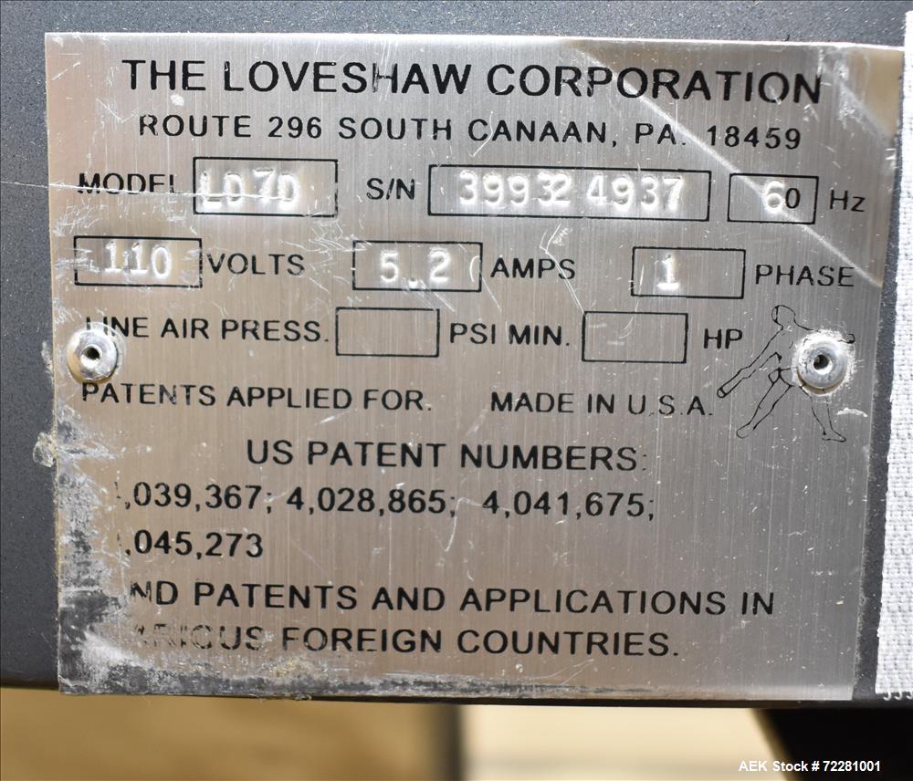 Used- Little David (Loveshaw) Model  LD-7D Top and Bottom Case Sealer/Taper.