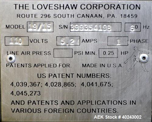 Used Loveshaw Little David Top Case Taper, Model 19/15