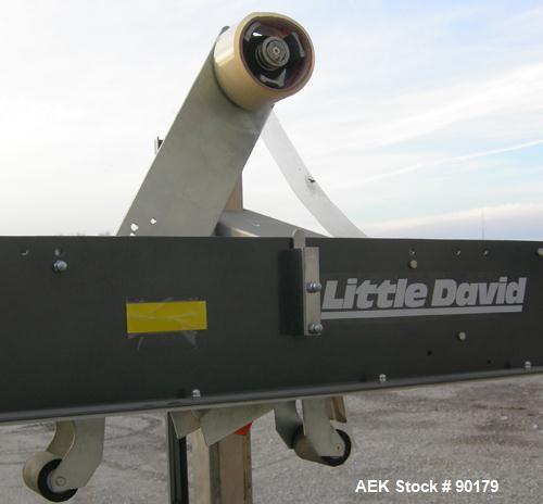 USED: Loveshaw Corp semi-automatic uniform top and bottom case taper, model LD-4C, carbon steel. Case sealer capacity: minimum 2" high x 4-1/2" wide x 4-1/2" long, maximum 26" high x 20" wide x infin...
