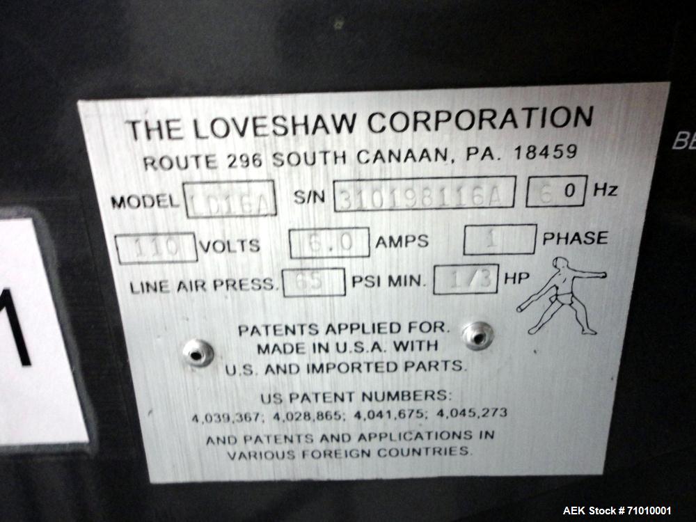 Used Loveshaw Little David Model LD16A Top and Bottom Automatic Case Sealer