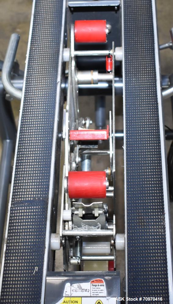 Used Loveshaw / Little David Model LDX/CRS Case Taper. Box Capacity: 4.5" to unlimited length x 5.5" to 27" width x 4.5" to 24" height. Operating belt speeds: 80 ft/min. Maximum roll diameter 15". Se...