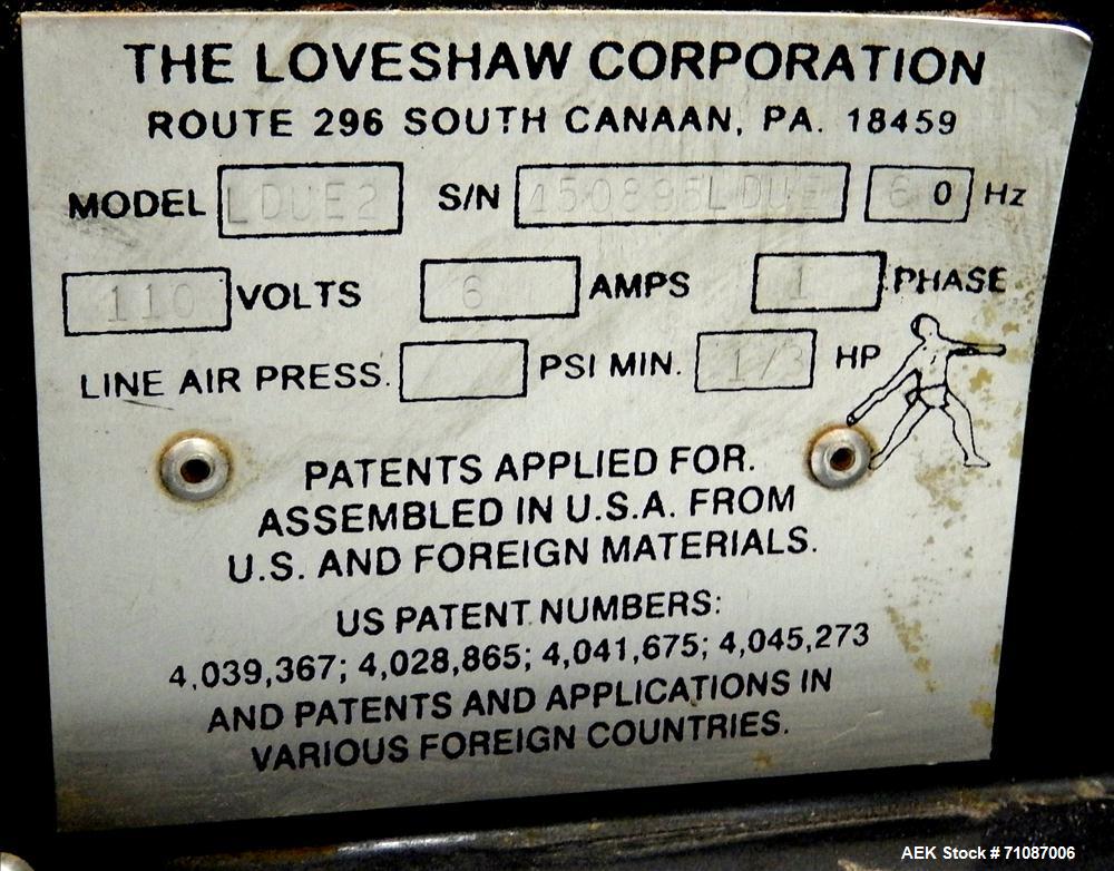 Used Loveshaw Little David Model LDUE2 Top and Bottom Tape Case Sealer