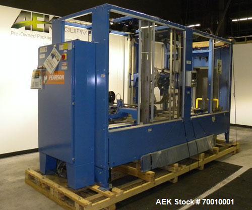 Used Pearson Packaging Systems Top Tape Only Random Case Sealer, Model CS30-RT, . Up to 30 cases per minute. Case size range: Length 12" to 26’’, Width 8’’ to 26’’, Depth 3’’ to 19’’. Case weight ran...