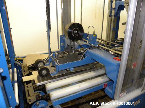 Used Pearson Packaging Systems Top Tape Only Random Case Sealer, Model CS30-RT, . Up to 30 cases per minute. Case size range: Length 12" to 26’’, Width 8’’ to 26’’, Depth 3’’ to 19’’. Case weight ran...
