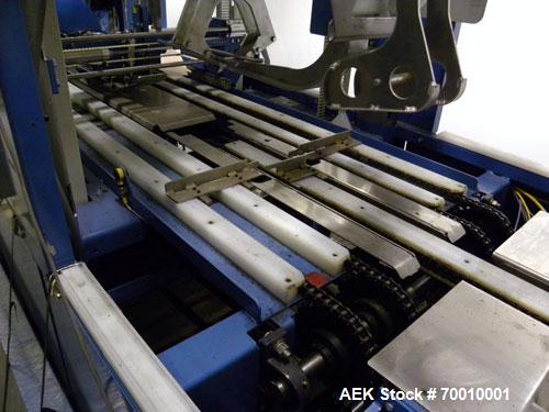 Used Pearson Packaging Systems Top Tape Only Random Case Sealer, Model CS30-RT, . Up to 30 cases per minute. Case size range: Length 12" to 26’’, Width 8’’ to 26’’, Depth 3’’ to 19’’. Case weight ran...