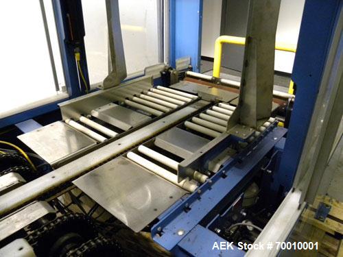 Used Pearson Packaging Systems Top Tape Only Random Case Sealer, Model CS30-RT, . Up to 30 cases per minute. Case size range: Length 12" to 26’’, Width 8’’ to 26’’, Depth 3’’ to 19’’. Case weight ran...