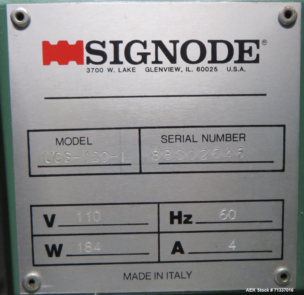 Used Signode Model UCS120I Top And Bottom Case Sealer