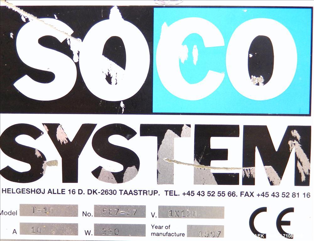 Used Soco Model T-10 Top and Bottom Tape Case Sealer