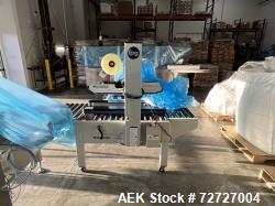 Used- Interpack Top and Bottom Tape Case Sealer, Model USA20-SB-BO. Belt speed 82 feet per minute. Carton weight capacity up...