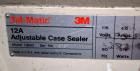 Used 3M 12A-18600 Semi-Auto Adjustable Top Case Taper capable of speeds up to 27 cpm depending on application and operator dexterity. Case size range of:  6
