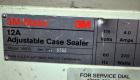 Used 3M 12A-18600 Semi-Auto Adjustable Top Case Taper capable of speeds up to 27 cpm depending on application and operator dexterity. Case size range of:  6