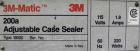 Used 3M-Matic Top and Bottom Adjustable Case Sealer, Model 200A, Type 19000, Carbon Steel. Up to 40 cases per minute. Case size range: length 6’’ to unlimited, width 6’’ to 21.5’’, height 4.75