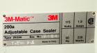 Used 3M-Matic Top And Bottom Adjustable Case Sealer, Model 200A, Type 29200, Carbon Steel. Up to 40 cases per minute, minimum case size 6