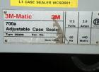 Used 3M-Matic Top Only Adjustable Case Sealer, Model 700A, Type 29200, Carbon Steel. Up to 30 cases per minute. Case size range: length 6 to unlimited, width 6 to 21-1/2, height 4-3/4 to 24-1/2. Manu...