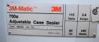 Used 3M-Matic Adjustable Top and Bottom Case Sealer, Model 700A