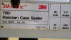 Used 3M-Matic Top And Bottom Random Case Sealer, Model 700R, Type 39600, Carbon Steel. Up to 15 cases per minute, minimum case size 6