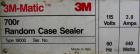 Used 3M-Matic Top And Bottom Random Case Sealer, Model 700R, Type 39600, Carbon Steel. Up to 15 cases per minute, minimum case size 6
