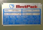Used Best Pack Manual Side Sealing Carton Sealer, Model BP-433. Capable of speeds up to 40 cases per minute. Has a case size range: length 6