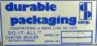 Used Durable Packaging Top Only Case Sealer, Model RM-32A. Case size range: length 4-3/4