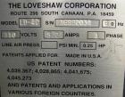 USED: Loveshaw Corp semi-automatic uniform top and bottom case taper, model LD-4C, carbon steel. Case sealer capacity: minimum 2