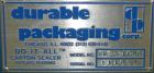 Used Durable Packaging Model RM-32FCAS Case Sealer. Machine is capable of speeds up to 40 cases per minute.Case size range: unlimited (length), 5