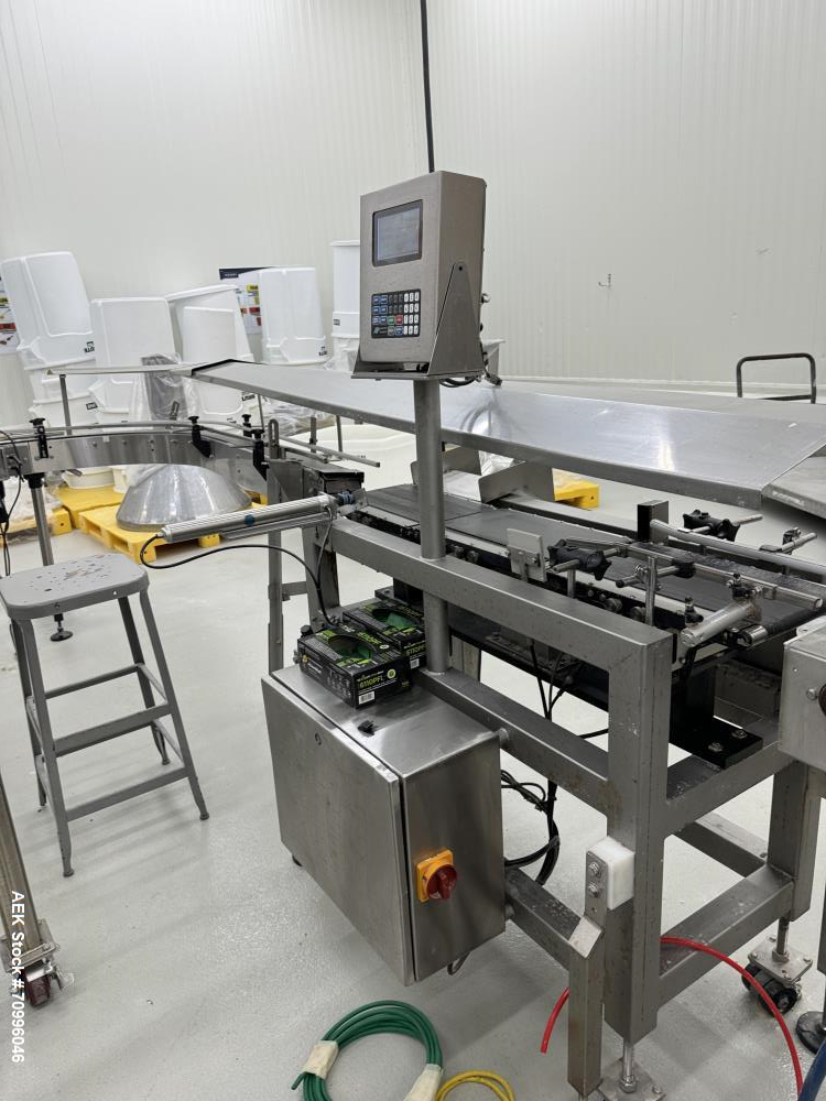 Used AP Dataweigh In Motion Model SR11-65K-#CG1-SS Checkweigher. Rated from 50 to 200 products per minute  depending on materials, application and machine configuration.Product weight range: up to 5,...