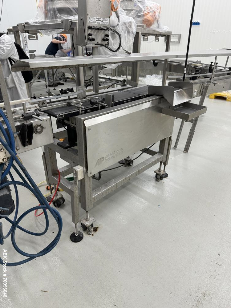 Used AP Dataweigh In Motion Model SR11-65K-#CG1-SS Checkweigher. Rated from 50 to 200 products per minute  depending on materials, application and machine configuration.Product weight range: up to 5,...