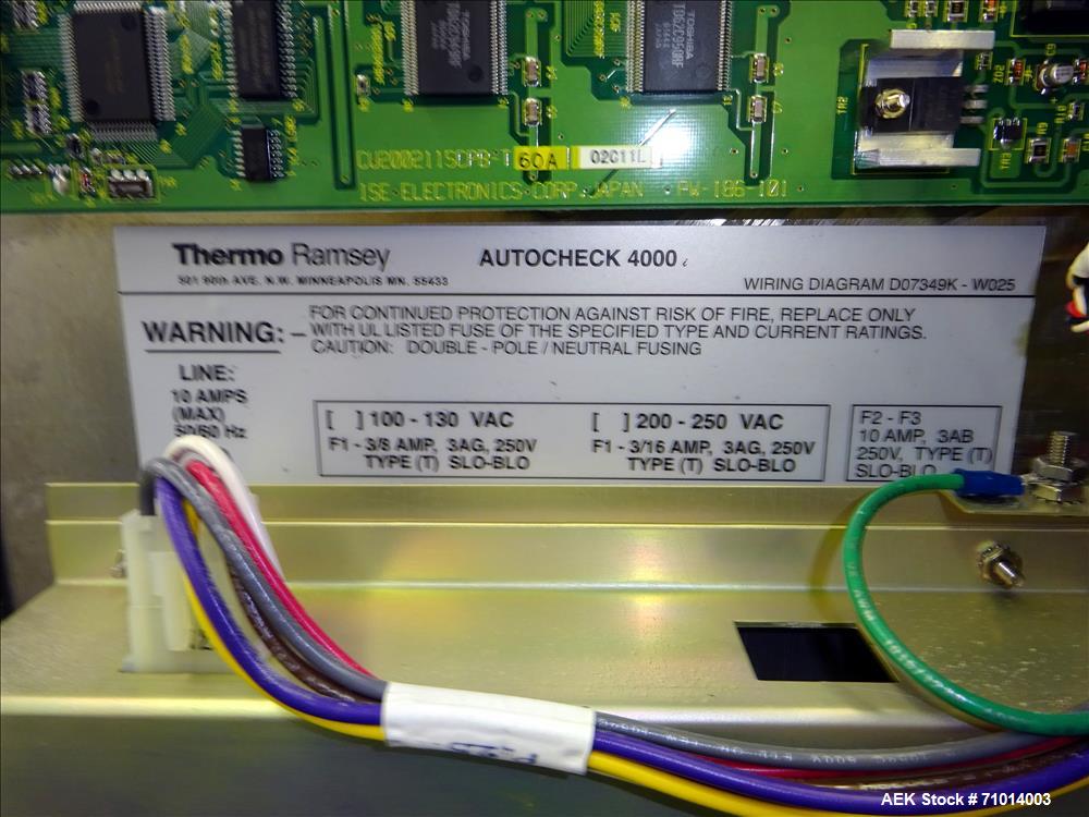 Used Thermo Ramsey Autocheck 4000 Checkweigher
