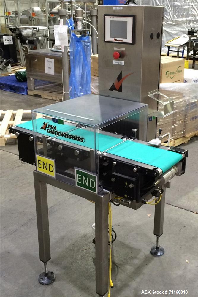 Used Alpha (All-Fill) Checkweigher, Model PW-12.