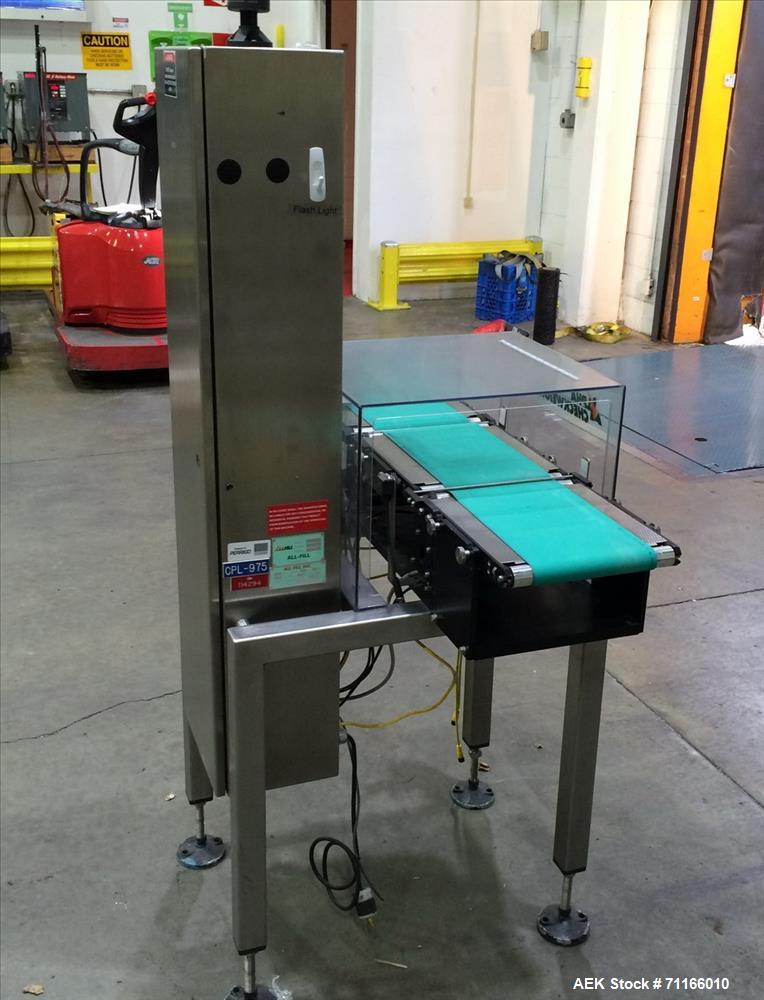 Used- Alpha (All-Fill) Checkweigher, Model PW-12.