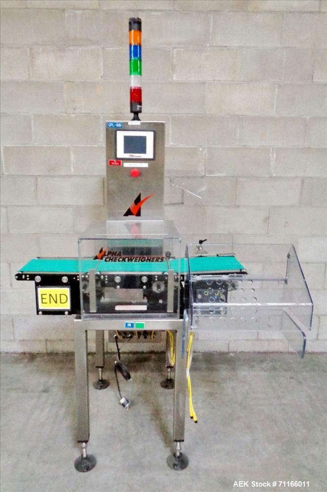 Used Alpha (All-Fill) Checkweigher, Model PW-12.