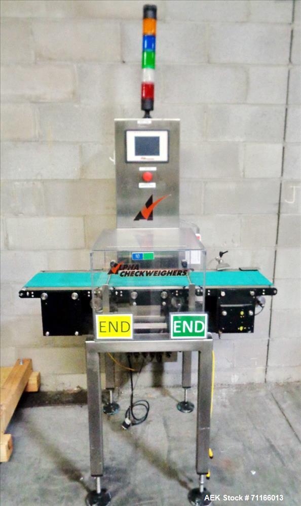Used Alpha (All-Fill) Checkweigher, Model PW-12.