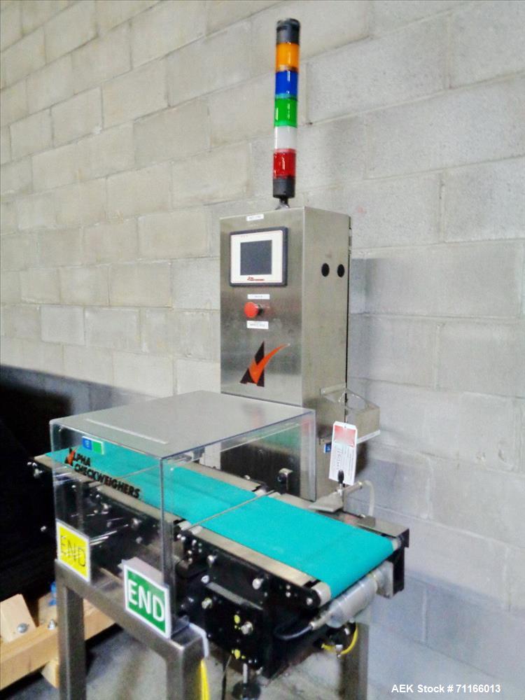 Used Alpha (All-Fill) Checkweigher, Model PW-12.