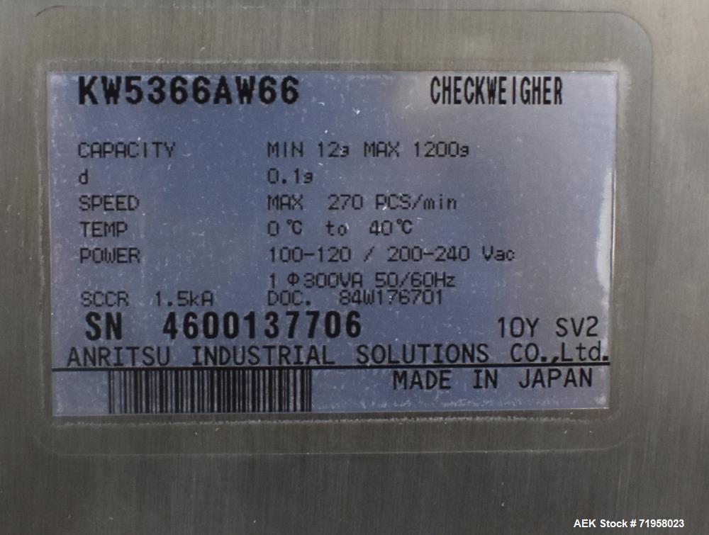 Used Anritsu Industrial Solutions Checkweigher,