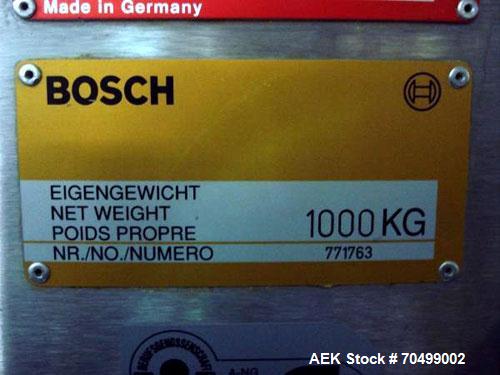 Used- Bosch Model KKE1500 with BOB Capsule Checkweigher. Capable of handling hard gelatin capsules in sizes from 00, 0, 1-4 ...