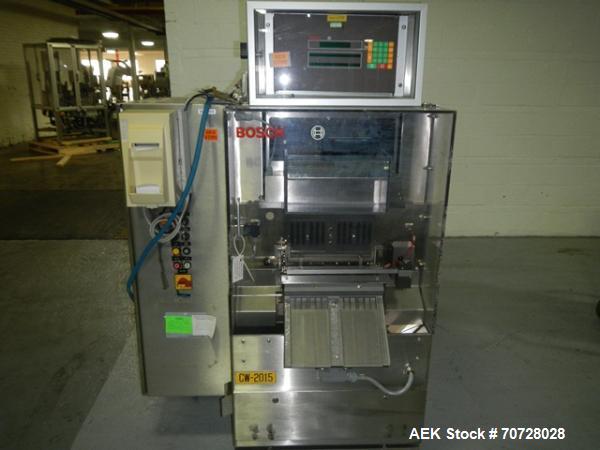 Used- Bosch Capsule Checkweigher, Model KKE1500 w/BOB. Capable of handling hard gelatin capsules in sizes from 00,0, 1-4 siz...