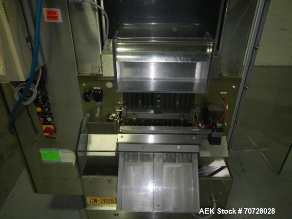 Used Bosch Capsule Checkweigher, Model KKE1500 w/BOB. Capable of handling hard gelatin capsules in sizes from 00,0, 1-4 size ranges, with 0, 1, 2 and 4 size change parts, rated up to 1500 capsules/mi...