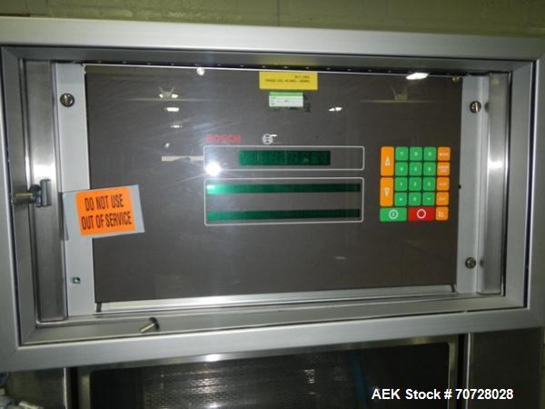 Used Bosch Capsule Checkweigher, Model KKE1500 w/BOB. Capable of handling hard gelatin capsules in sizes from 00,0, 1-4 size ranges, with 0, 1, 2 and 4 size change parts, rated up to 1500 capsules/mi...