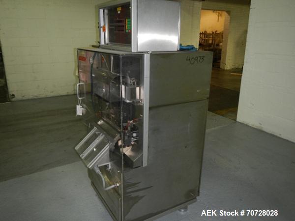 Used Bosch Capsule Checkweigher, Model KKE1500 w/BOB. Capable of handling hard gelatin capsules in sizes from 00,0, 1-4 size ranges, with 0, 1, 2 and 4 size change parts, rated up to 1500 capsules/mi...