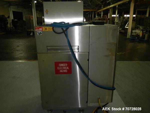 Used Bosch Capsule Checkweigher, Model KKE1500 w/BOB. Capable of handling hard gelatin capsules in sizes from 00,0, 1-4 size ranges, with 0, 1, 2 and 4 size change parts, rated up to 1500 capsules/mi...