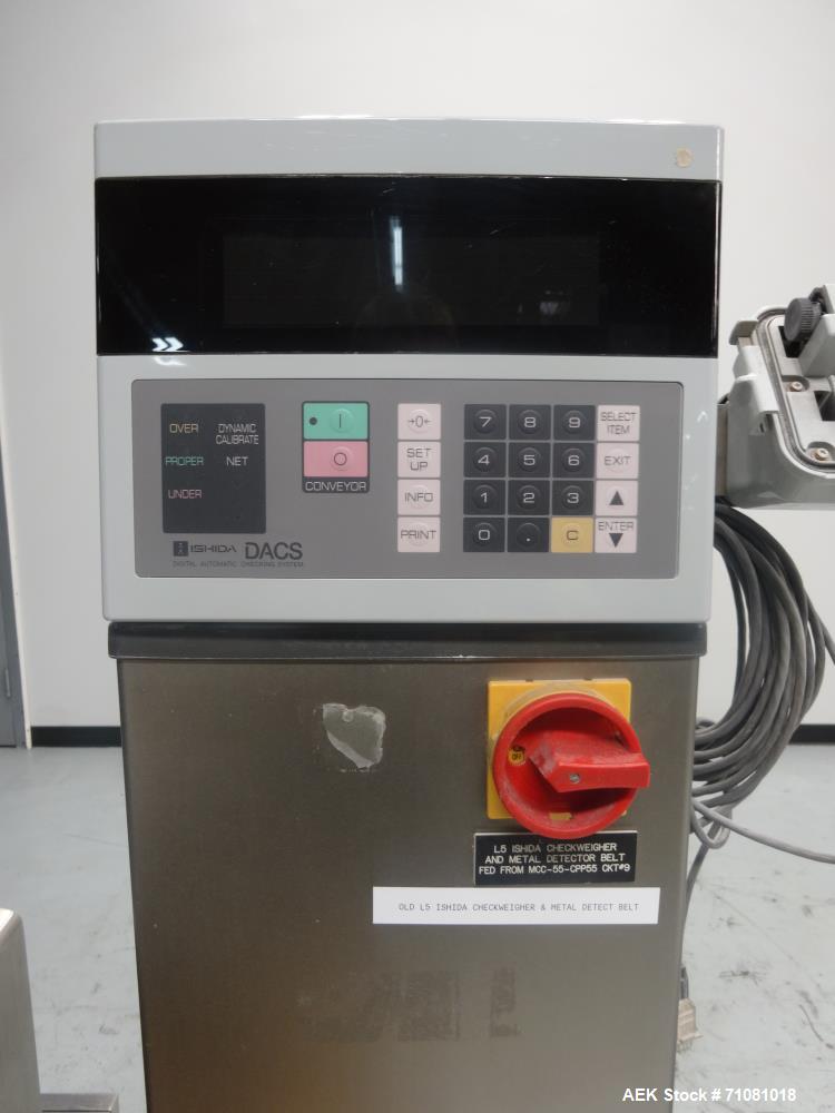 Used Ishida Model DACS-V-012-SB/WP-H Checkweigher.