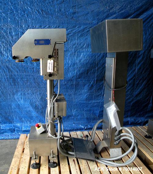 Used Hi Speed Mettler Toledo Container Checkweigher, Model SST1100SS-CM. Stainless steel side belt load cell mechanism with a weight range up to 50 pounds. Capable of speeds up to 250 packages per mi...