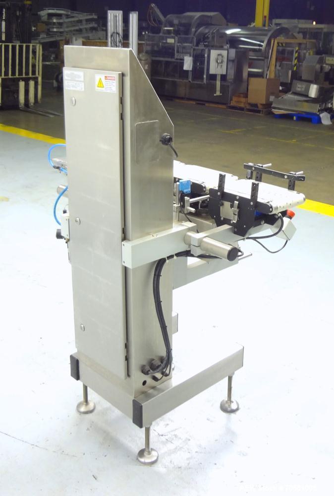 Used Mettler Toledo XE Hi-Speed Checkweigher, Product weight range up to 3 kg, accuracy from +/- 200mg. Maximum line rate speed up to 300 packages per minute, and up to 300 feet per minute. (3) secti...