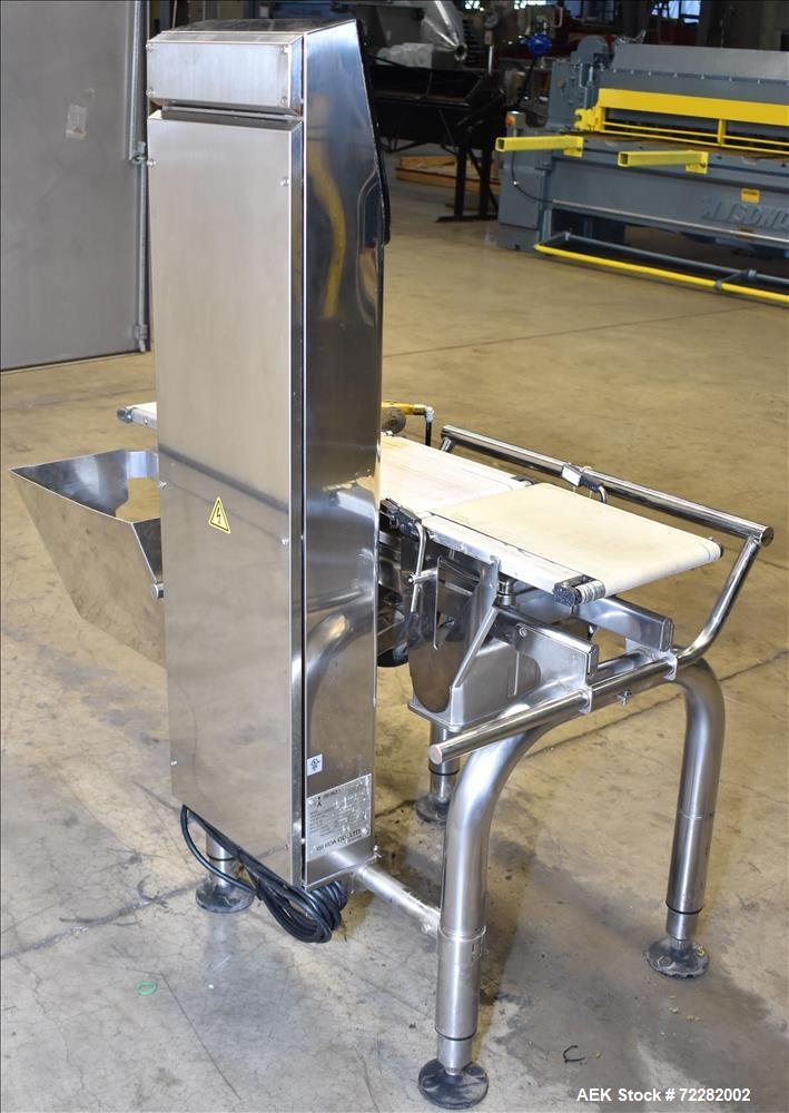 Used Ishida Belt Checkweigher, Model DACS. Checkweigher range is 0 to 1500 grams